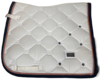 White saddlepad Swarovski Velvet black ros&eacute; 