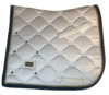 White saddlepad Swarovski Velvet blue gold