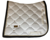 White saddlepad Swarovski Velvet brown gold