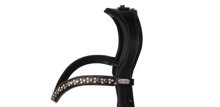 JUDI bridle Classic ros&eacute; gold AB browband Crystal Fabric