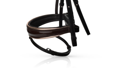 JUDI bridle Classic ros&eacute; gold noseband