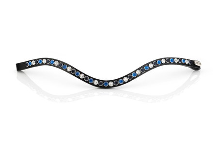 Browband Swarovski tricolore blue