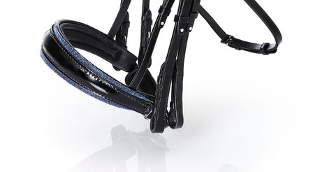Bridle Swarovski Crystal Fabric blue