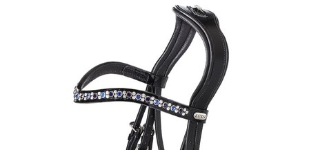 Browband Swarovski tricolore blue