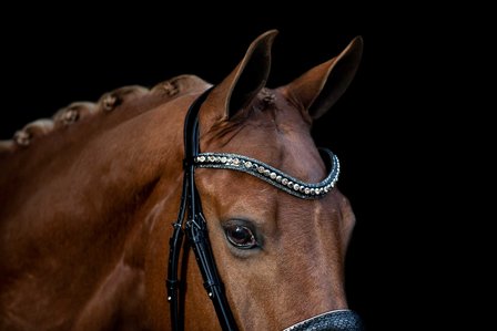 Browband Swarovski gold nut