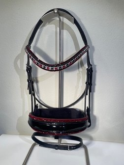 Bridle Rocks bordeaux browband Onyx siam black