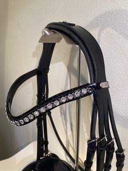 Bridle Rocks black browband Onyx crystal black diamond