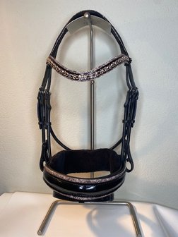 Bridle Rocks rosegold browband Onyx rosegold