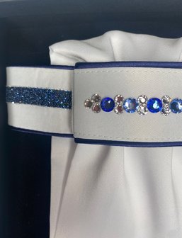 Stock tie Crystal Fabric blue Onyx sapphire