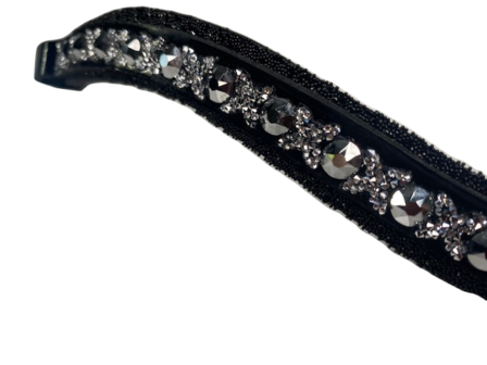Frontriem Crystal Fabric black Traverso crystal clear