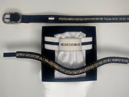 Frontriem Rocks black Traverso gold