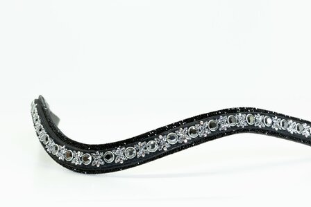 JUDI Browband Swarovski rocks black Royal Allure traverso clear AB Classic Jet Hematite