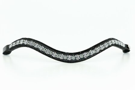 JUDI Browband Swarovski rocks black Royal Allure traverso clear AB Classic Jet Hematite