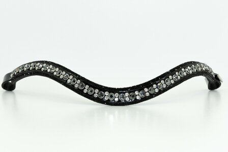 JUDI Browband Swarovski rocks black Onyx black silver night crystal