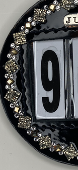 Starting number Prestige square rocks light gold crystal gold