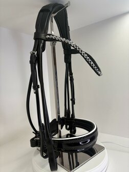 Hoofdstel  Rocks black Collier classic Chrome