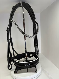 Hoofdstel  Rocks black Collier classic Chrome