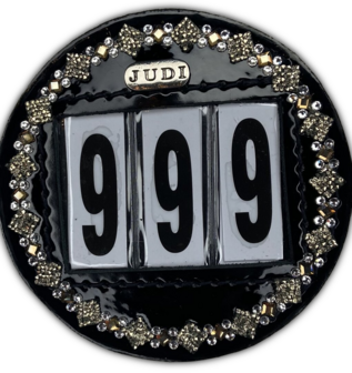 Starting number Prestige square rocks light gold crystal gold