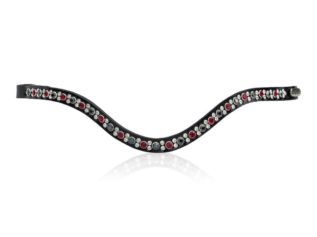 Browband Swarovski bordeaux black