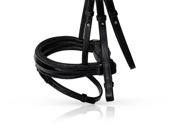 Noseband Swarovski Crystal Fabric black