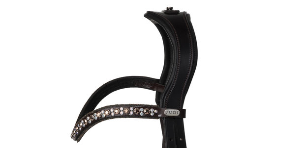 JUDI bridle Classic rosé gold AB browband Crystal Fabric