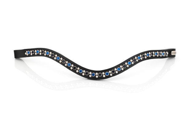 Browband Swarovski tricolore blue