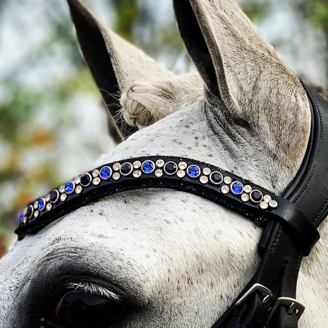 Swarovski browband Crystal Fabric black