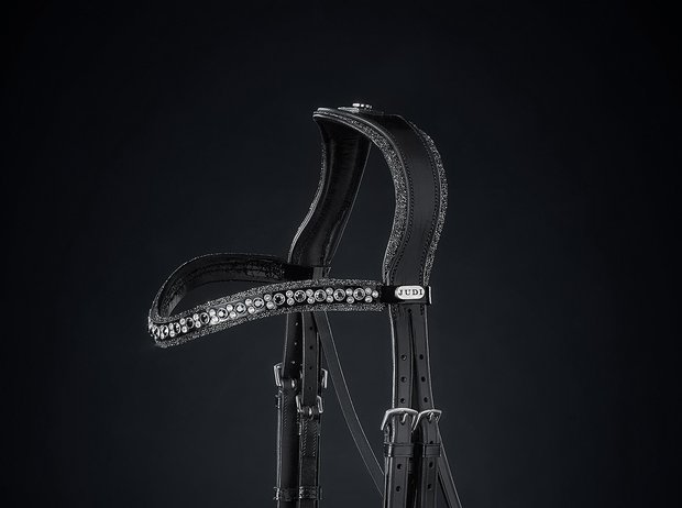 JUDI bridle Rocks metallic silver