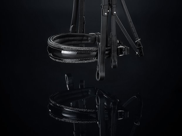 JUDI bridle Rocks metallic silver