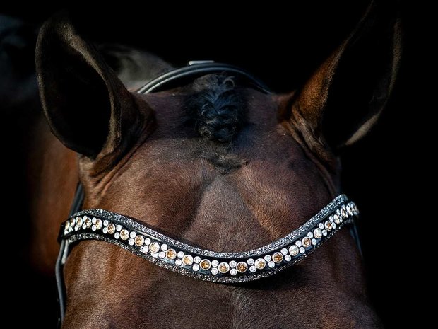 Swarovski browband Rocks gold