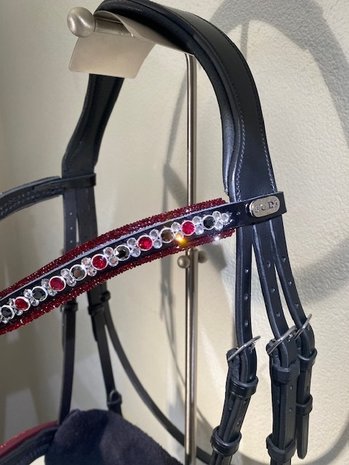 Bridle Rocks bordeaux browband Onyx siam black