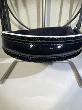 Bridle Rocks black browband Onyx crystal black diamond