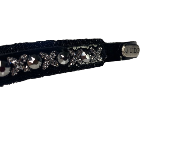 Frontriem Crystal Fabric black Traverso crystal clear