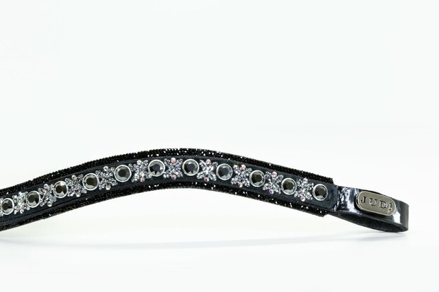 JUDI Browband Swarovski rocks black Royal Allure traverso clear AB Classic Jet Hematite