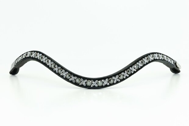 JUDI Browband Fame II traverso clear classic Jet Hematite