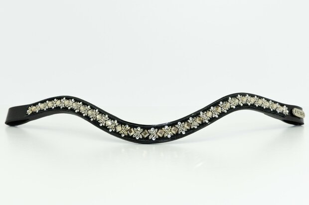 JUDI Browband Swarovski Famous II Royal Allure traverso light gold crystal square gold