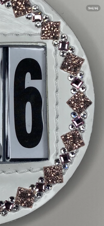 Starting number Prestige square rocks rose gold rose crystal