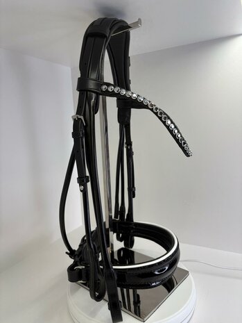 Hoofdstel  Rocks black Collier classic Chrome