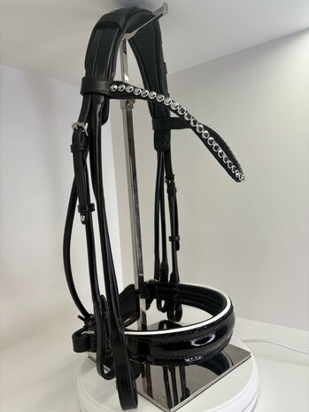 Hoofdstel  Rocks black Collier classic Chrome