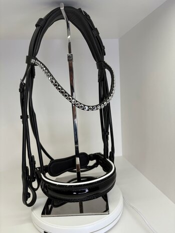 Hoofdstel  Rocks black Collier classic Chrome