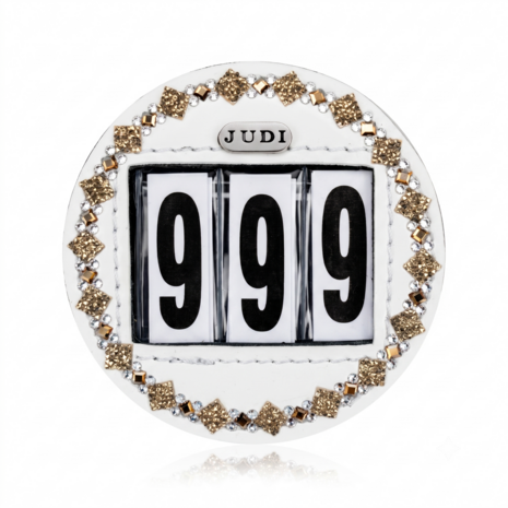 JUDI starting number Prestige Square light gold Fine crystal gold