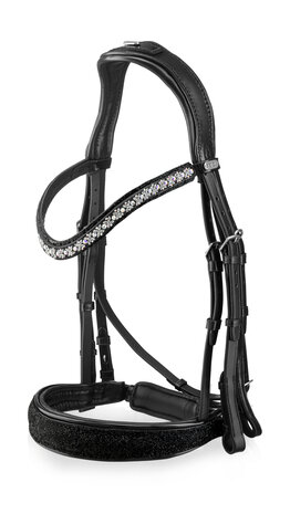 Bridle Swarovski Rocks black All Over RA Traverso clear Fine crystal AB