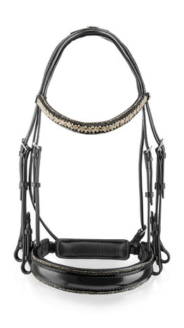 Bridle Swarovski Rocks dark gold Prestige gold Square metallic gold