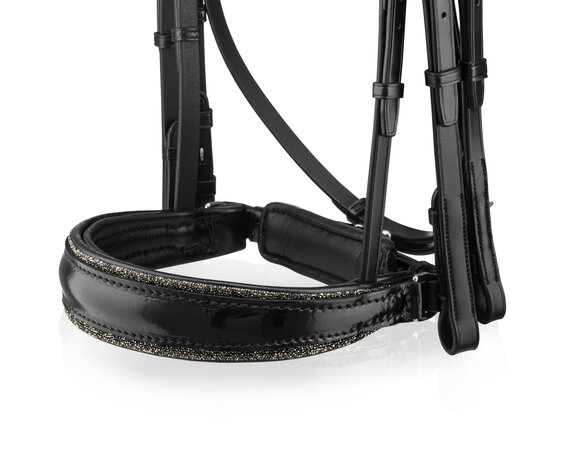 Bridle Swarovski Rocks dark gold Prestige gold Square metallic gold