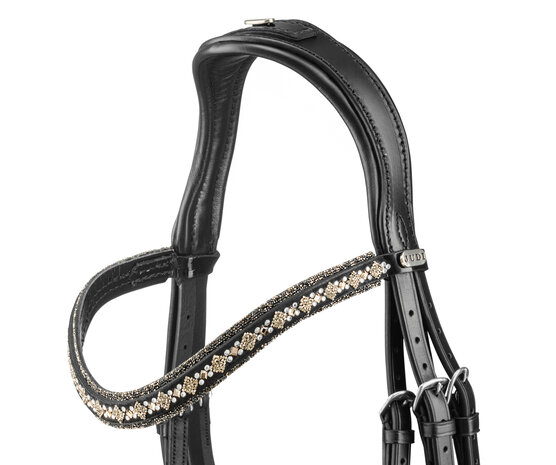 Bridle Swarovski Rocks dark gold Prestige light gold Square crystal gold
