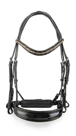 Bridle Swarovski Rocks dark gold Prestige light gold Square crystal gold
