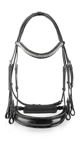Bridle Swarovski Rocks metallic silver Premium clear Square chrome