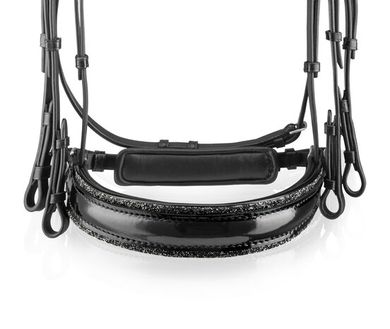 Bridle Swarovski Rocks metallic silver Premium clear Square chrome