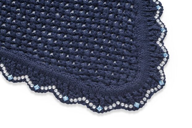 JUDI ear net blue Swarovski Wave Square light sapphire crystal LR 
