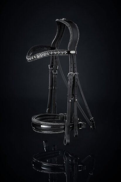 JUDI bridle Rocks metallic silver